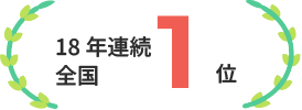 18年連続全国1位
